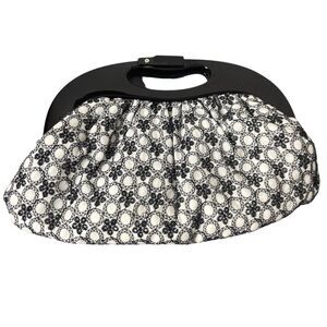 Ann Taylor Loft Vintage Inspired Eyelet Fabric Purse Clutch Handbag